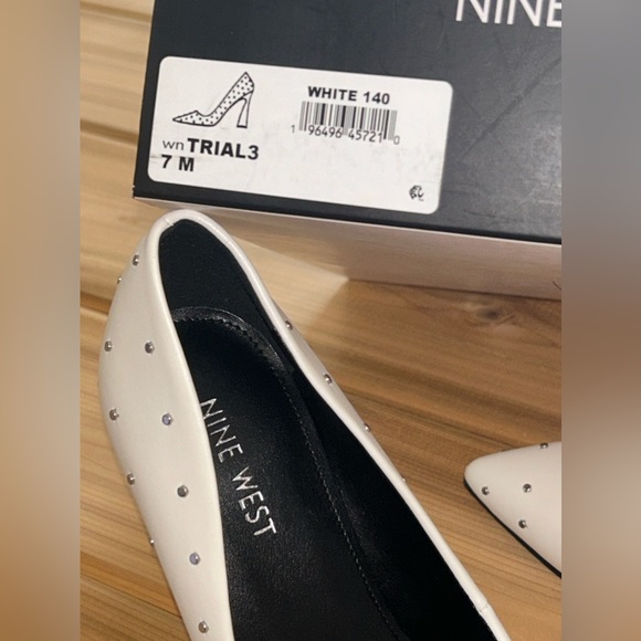 NEW Nine West Trial Women's Rhinestone Dress Pumps White size 7 - Picture 14 of 14